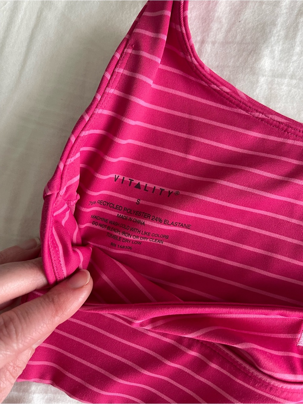 Vitality Pulse Striped Halter Bra Tank - Picture 5 of 5